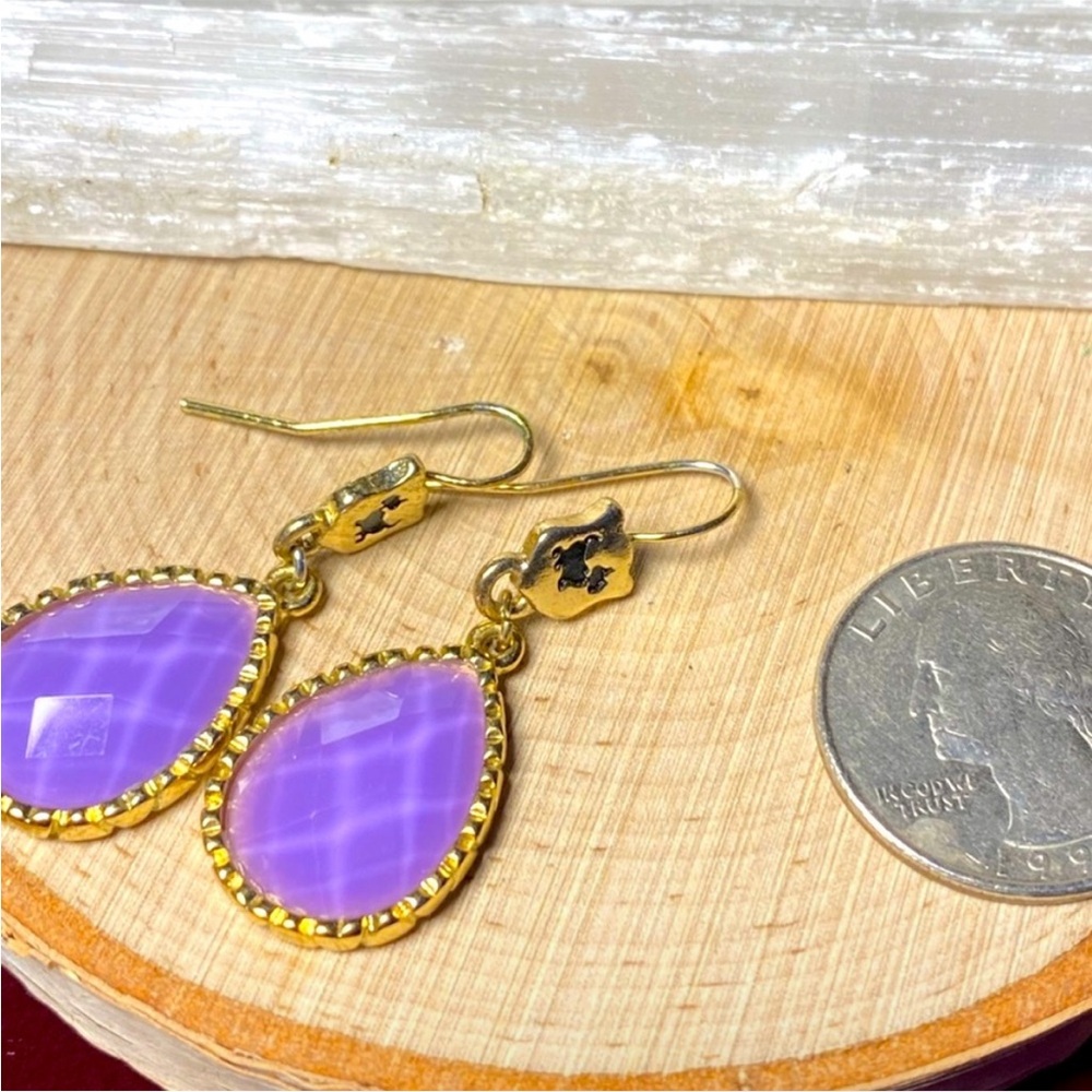 Vintage Purple Scottish Terrier Earrings